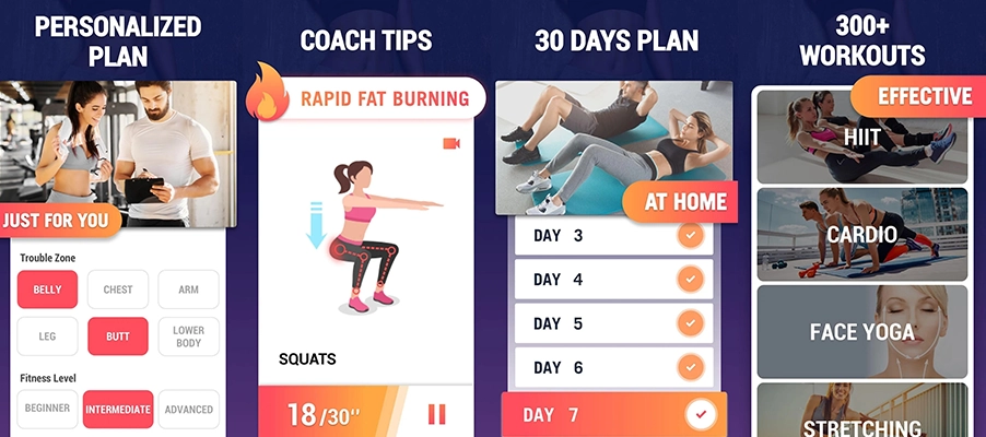 Fat Burning Workouts برنامه کم کردن چربی شکم و عضله سازی